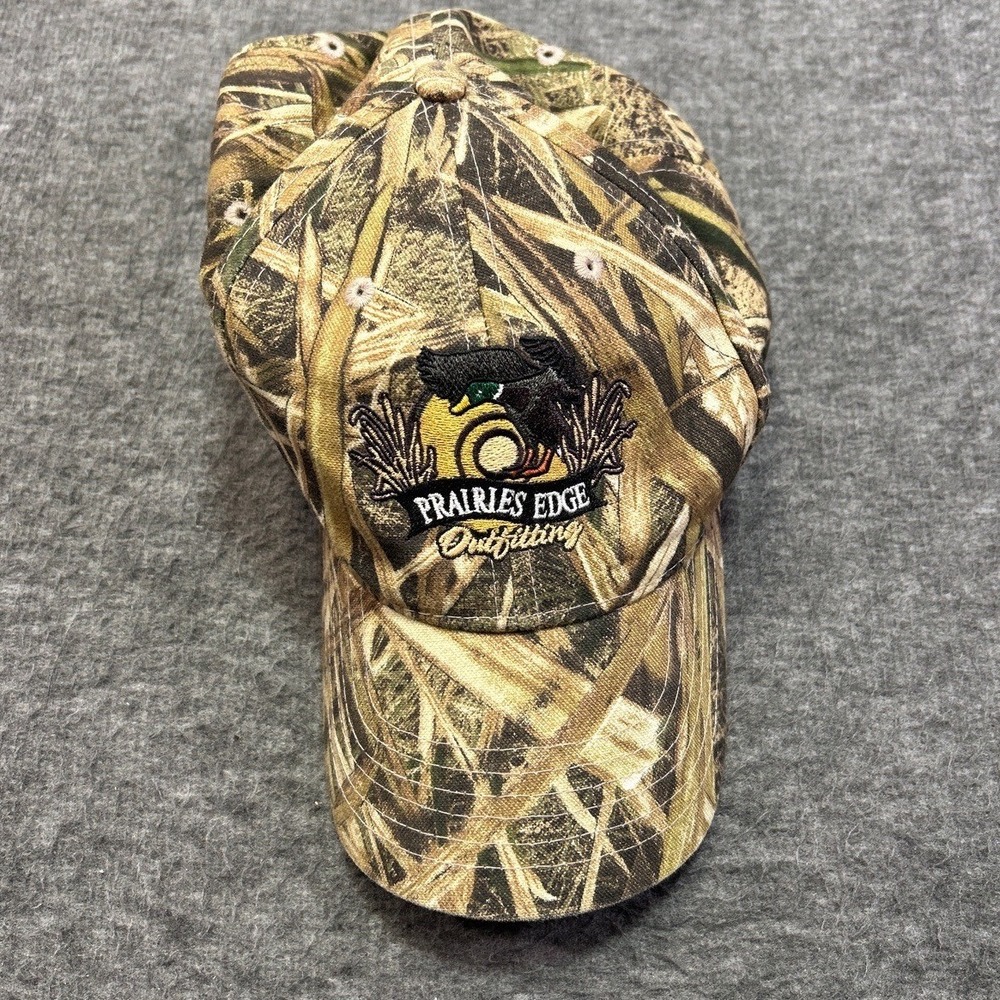 Vintage Praries Edge Outfitters Mossy Oak Blade Camo Hunting Cap Embroidered